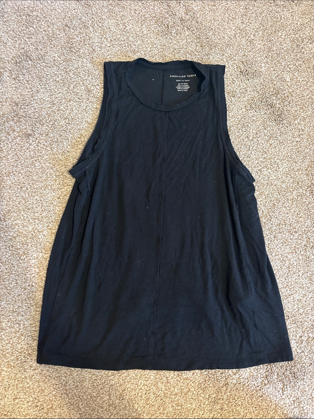 American Eagle Outfitters Black Muscle Tank